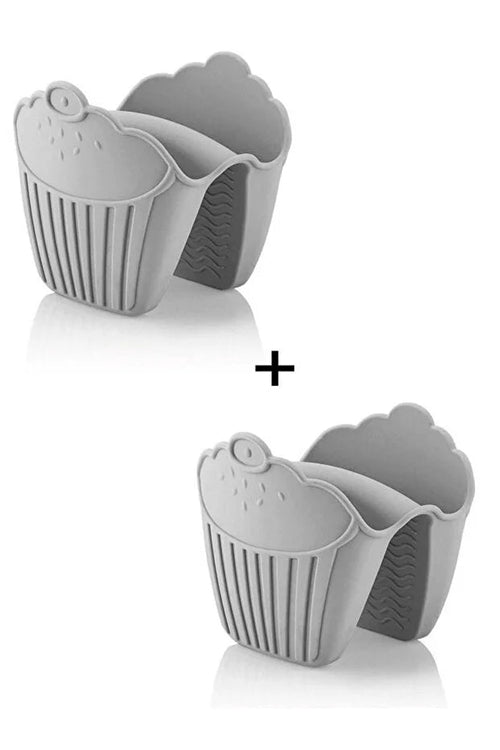 Set of 2 Silicone Oven Mitts Heat Resistant Microwave Pot and Tray